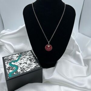 GUCCI Red Ghost 925 Silver Necklace